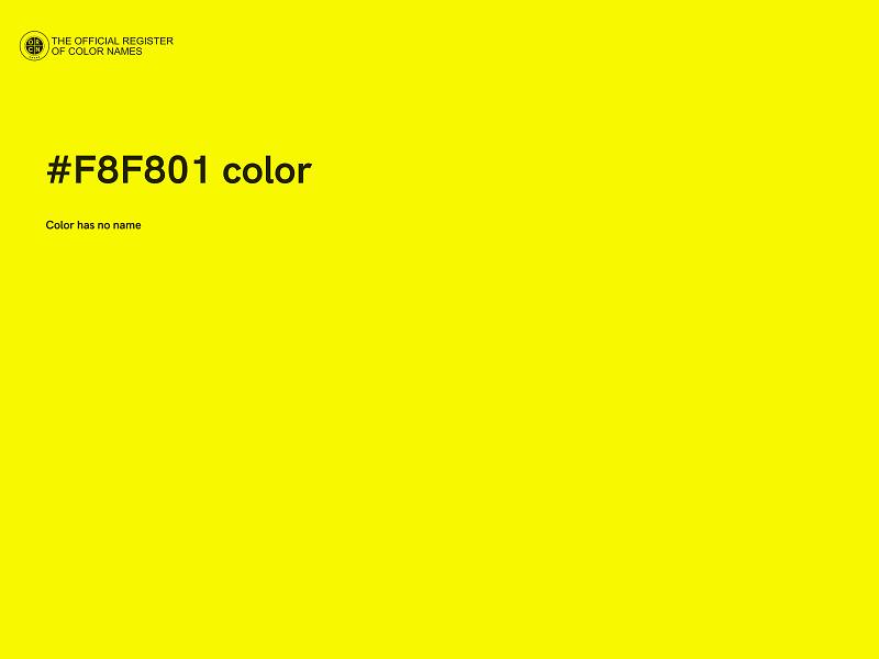 #F8F801 color image