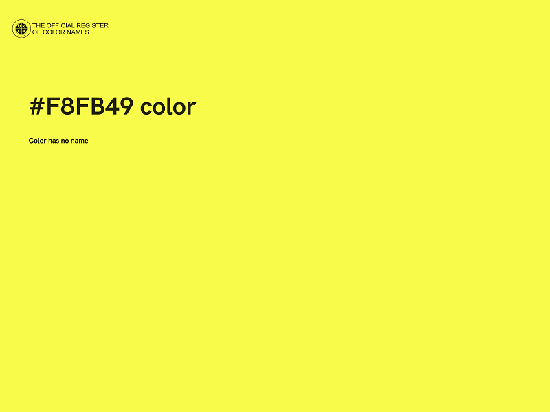 #F8FB49 color image