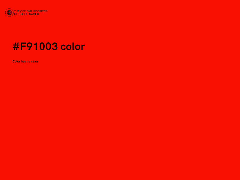 #F91003 color image