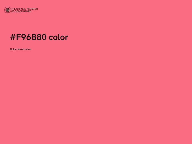 #F96B80 color image