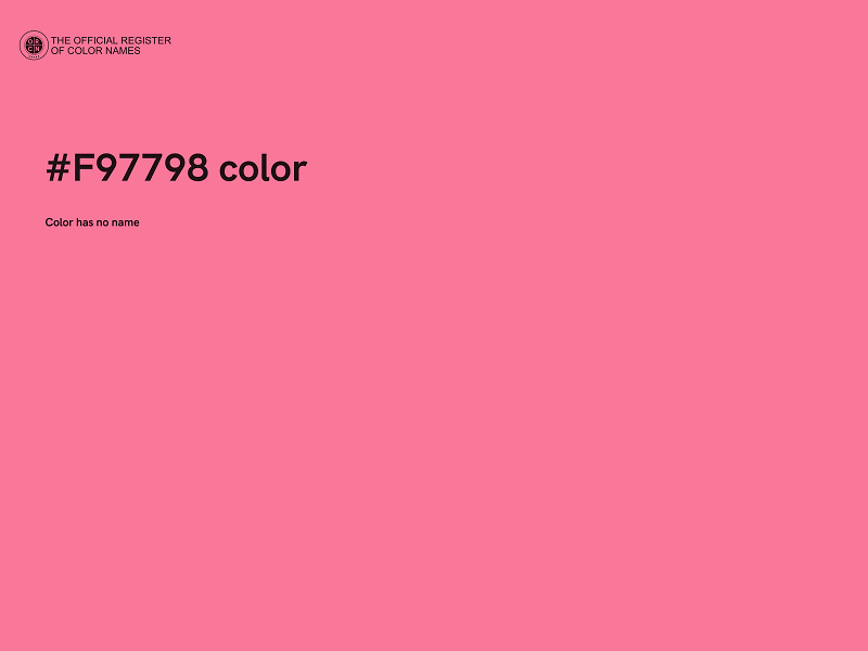 #F97798 color image