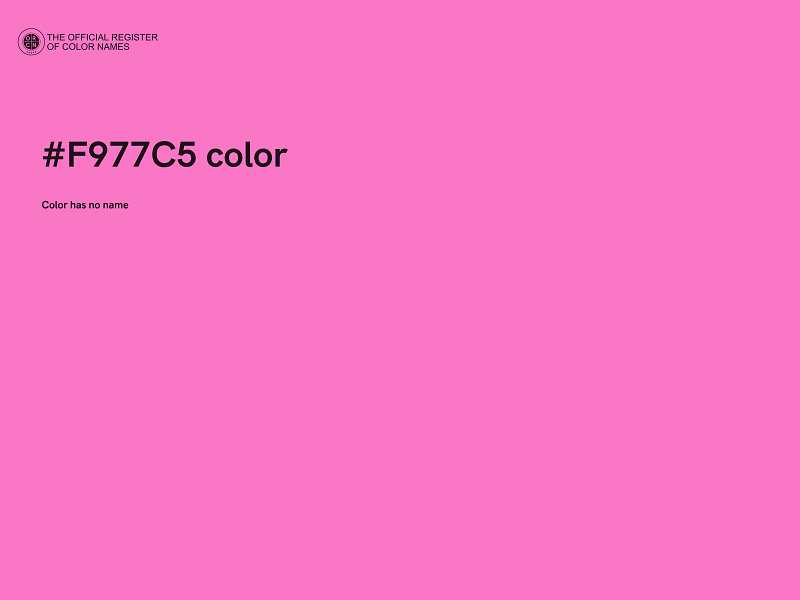 #F977C5 color image