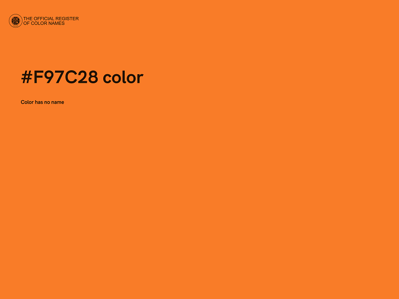 #F97C28 color image