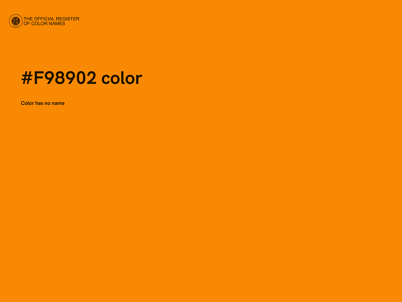 #F98902 color image