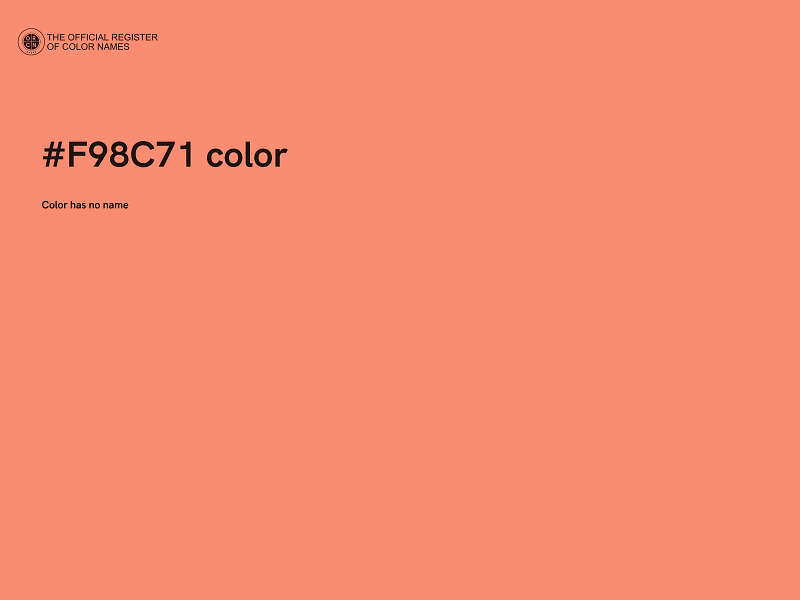 #F98C71 color image