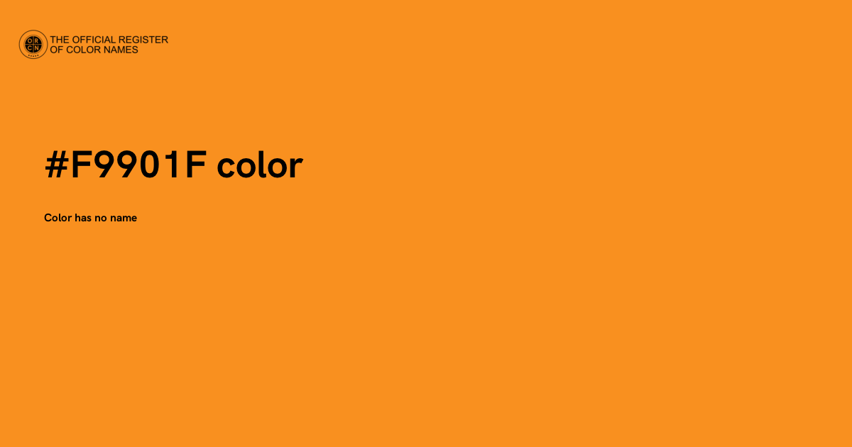 Color #F9901F - The Official Register of Color Names