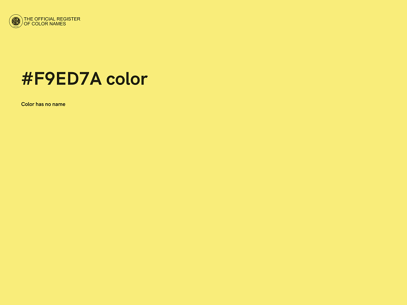 #F9ED7A color image