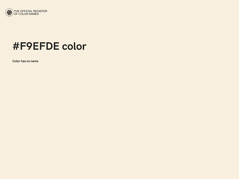 #F9EFDE color image