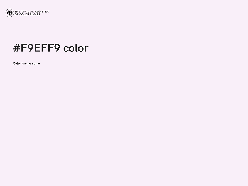 #F9EFF9 color image