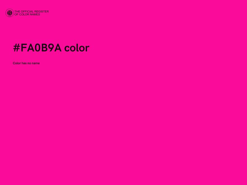 #FA0B9A color image