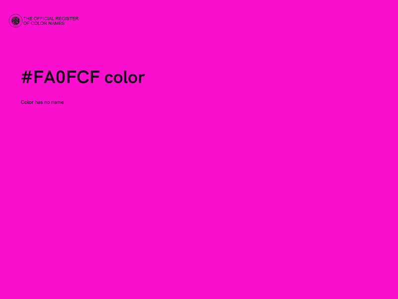 #FA0FCF color image