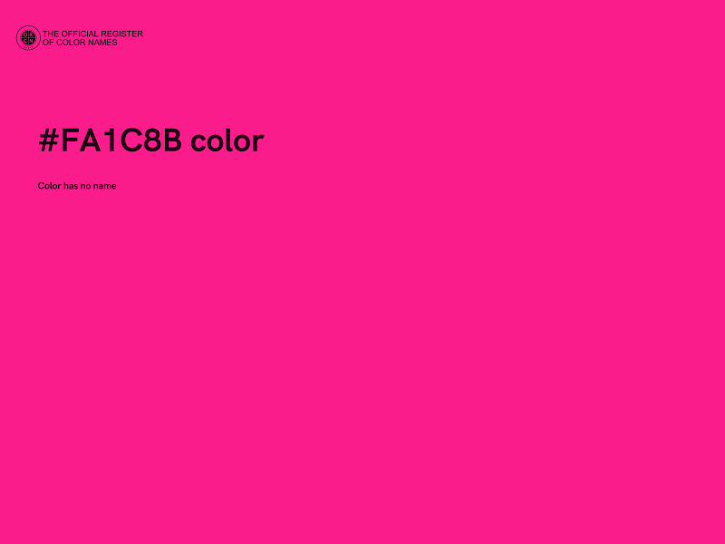 #FA1C8B color image