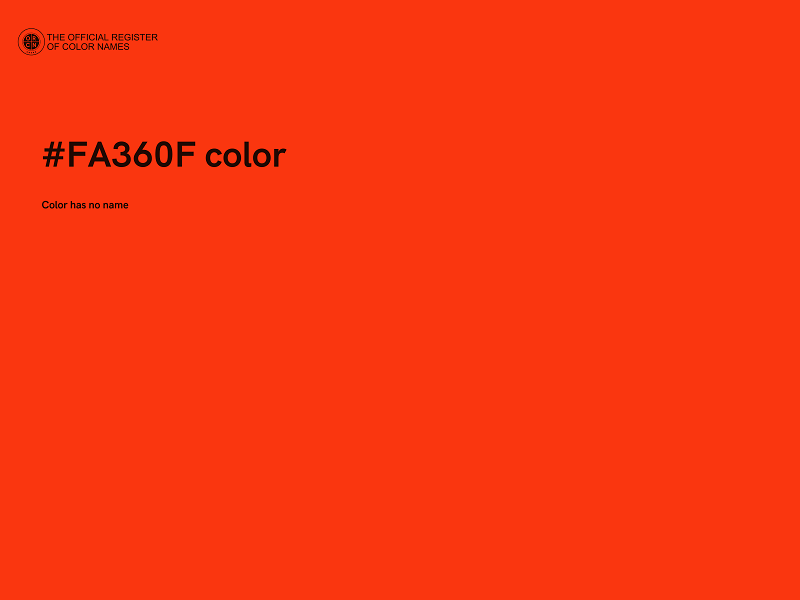 #FA360F color image