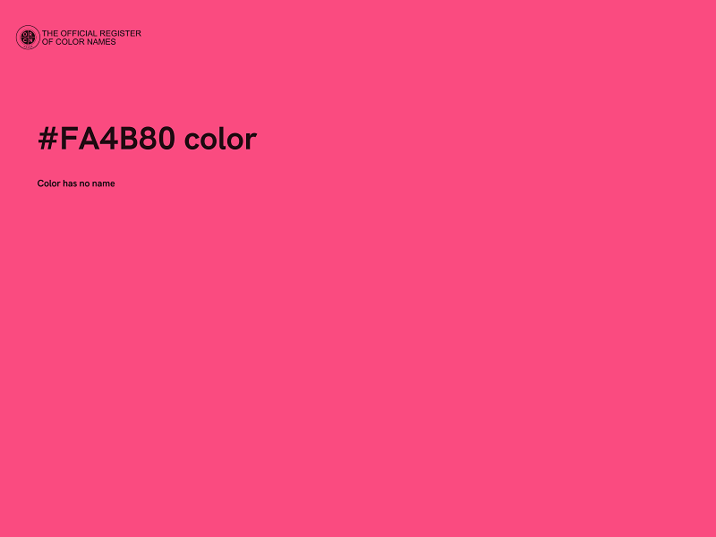 #FA4B80 color image