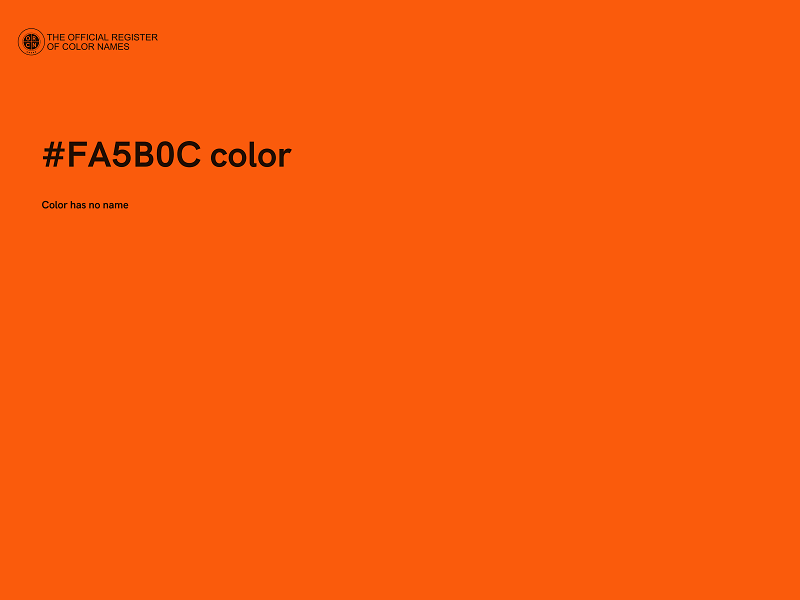 #FA5B0C color image