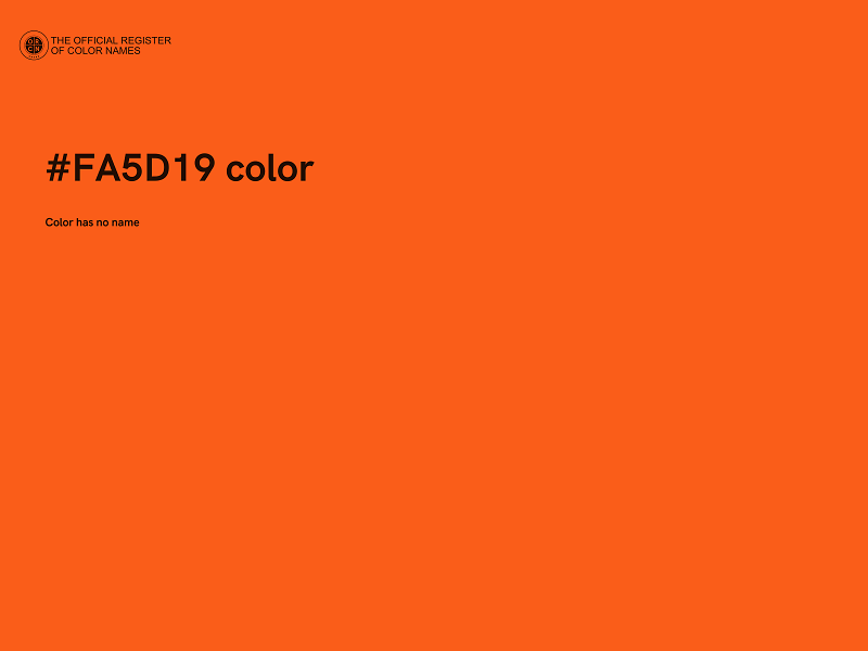 #FA5D19 color image