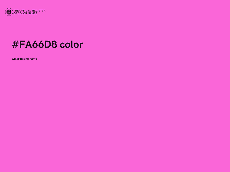 #FA66D8 color image