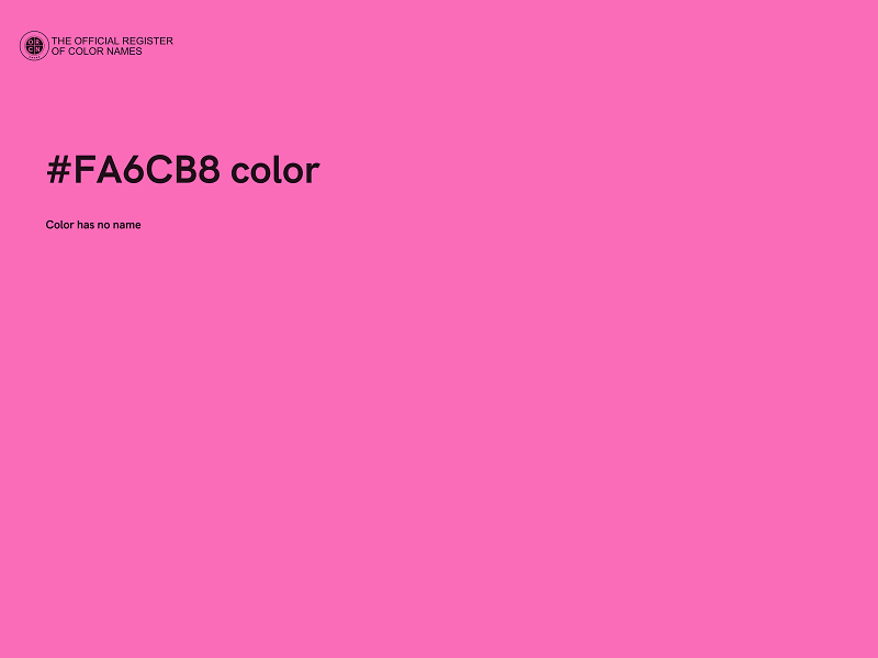 #FA6CB8 color image