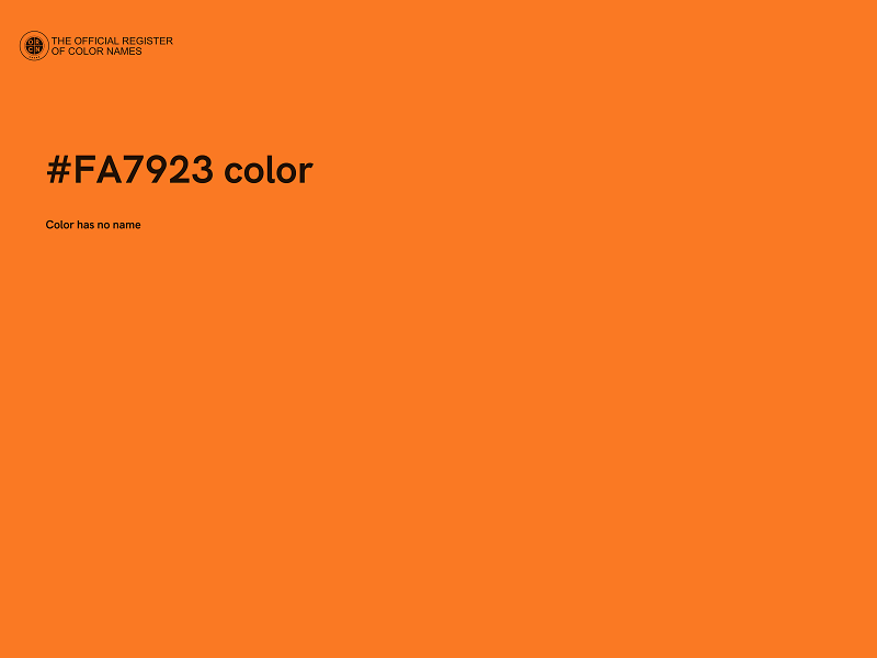 #FA7923 color image