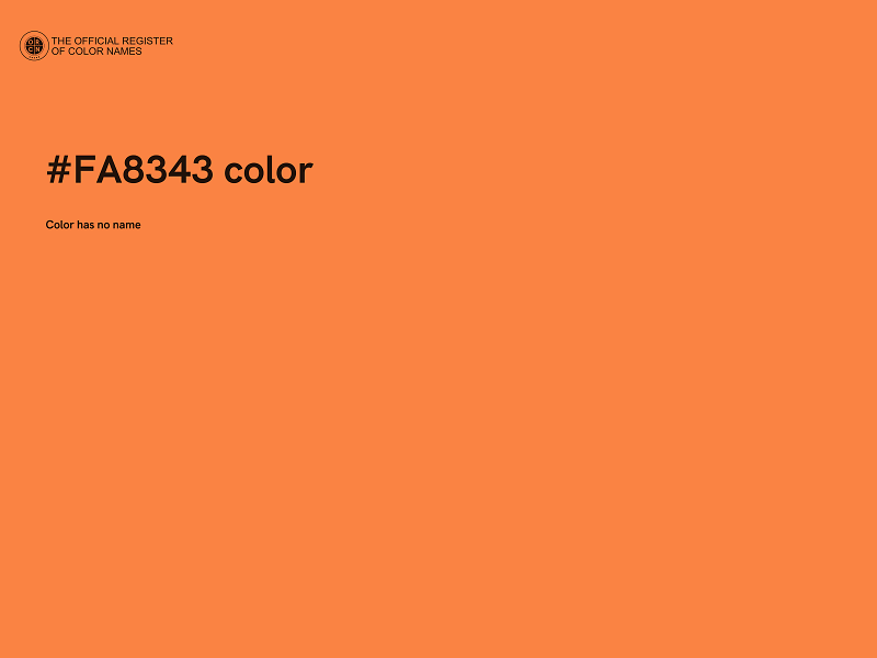 #FA8343 color image