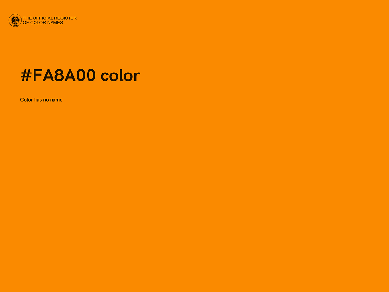 #FA8A00 color image