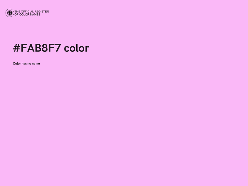 #FAB8F7 color image