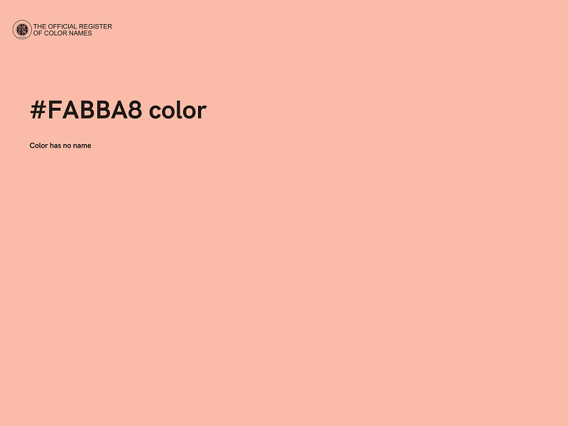 #FABBA8 color image