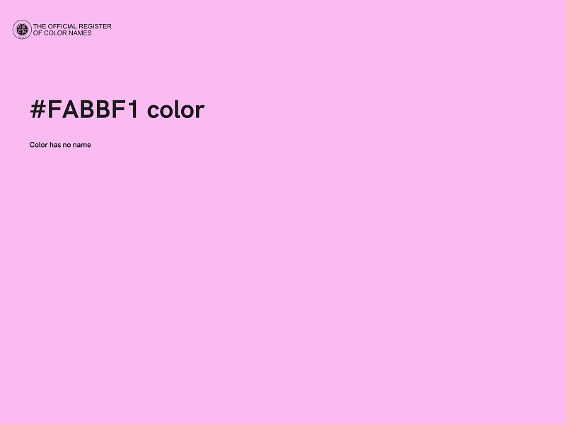 #FABBF1 color image