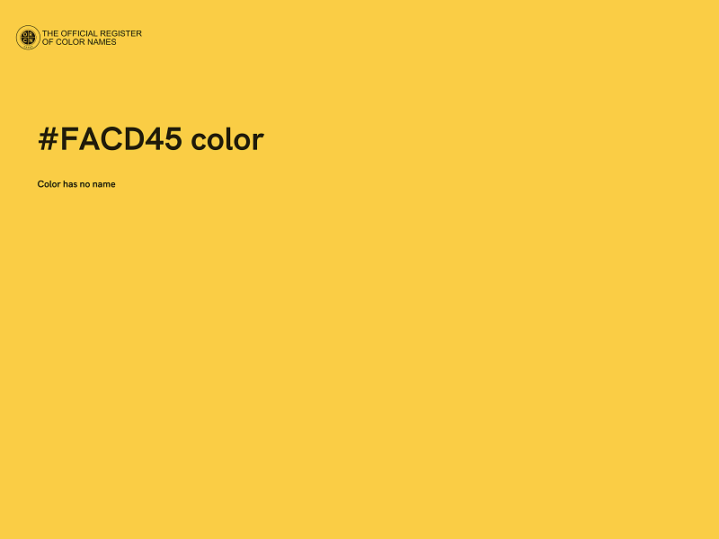 #FACD45 color image