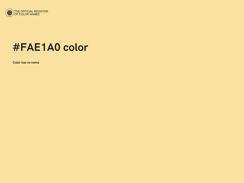 #FAE1A0 color image