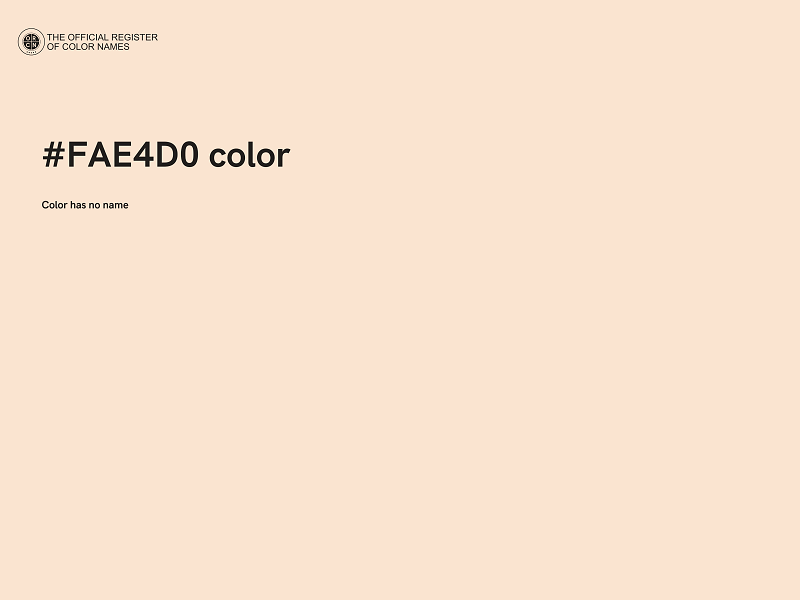 #FAE4D0 color image