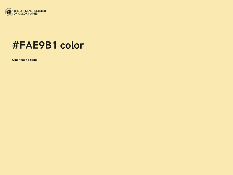 #FAE9B1 color image