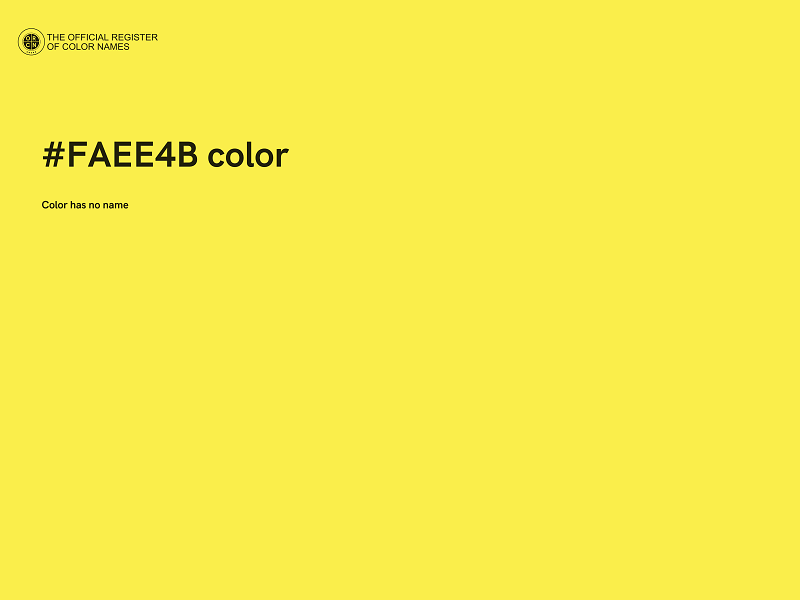 #FAEE4B color image