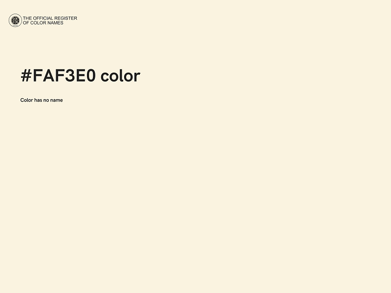 #FAF3E0 color image