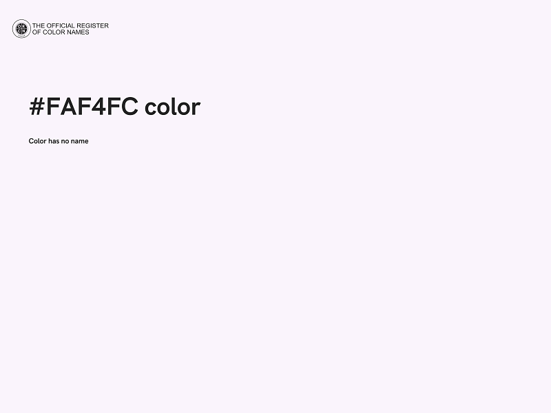 #FAF4FC color image