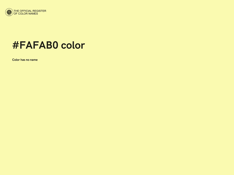 #FAFAB0 color image