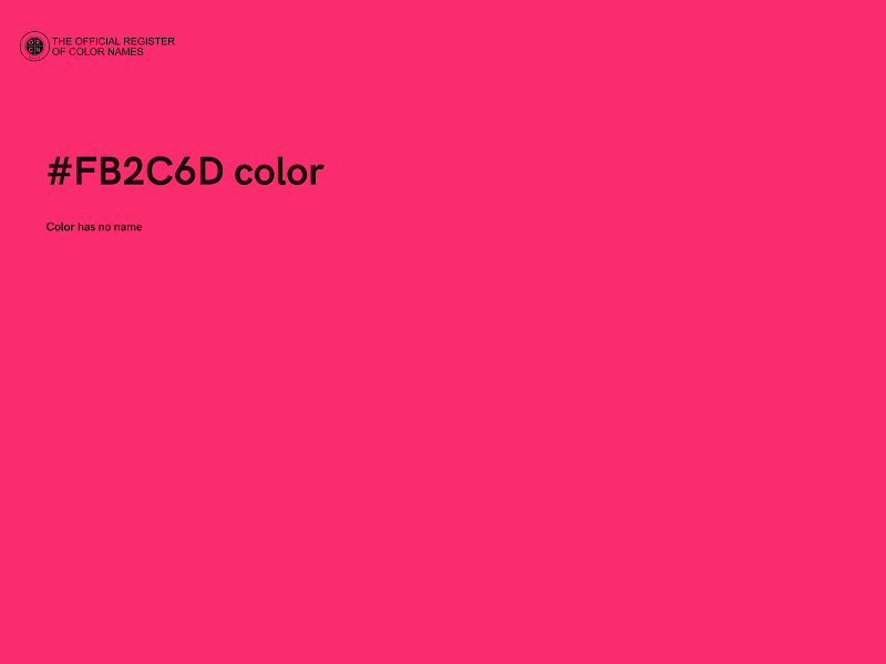 #FB2C6D color image