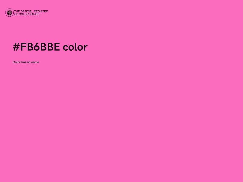 #FB6BBE color image