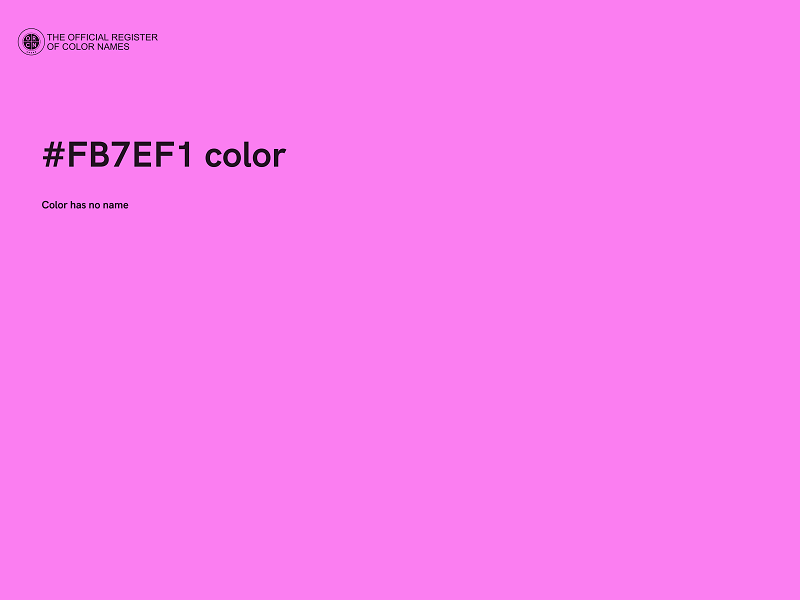 #FB7EF1 color image