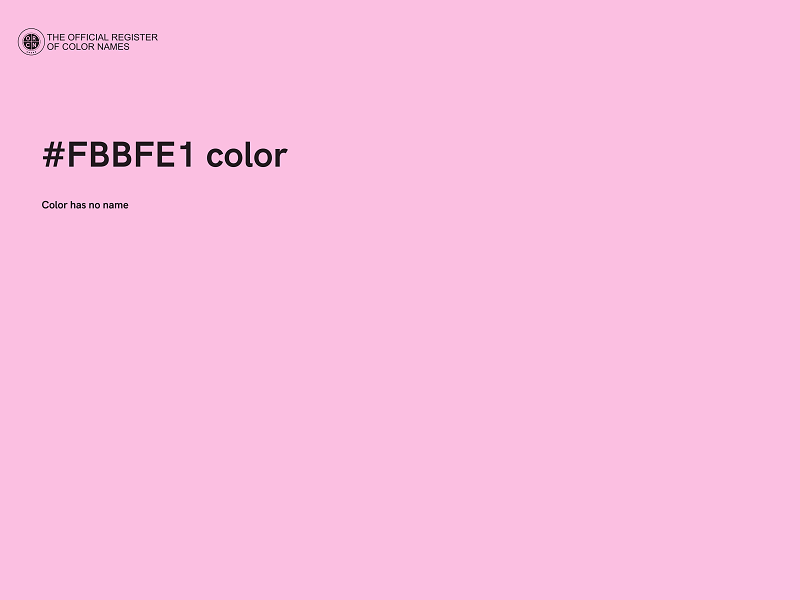 #FBBFE1 color image