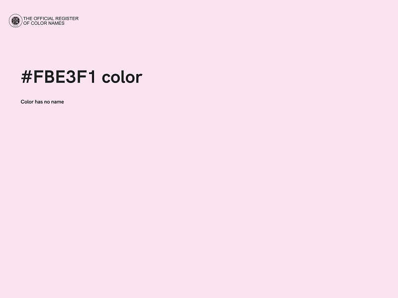 #FBE3F1 color image