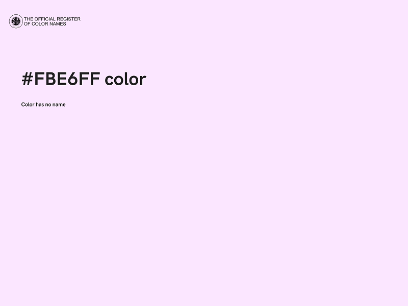 #FBE6FF color image