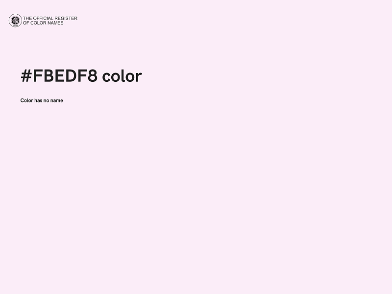 #FBEDF8 color image