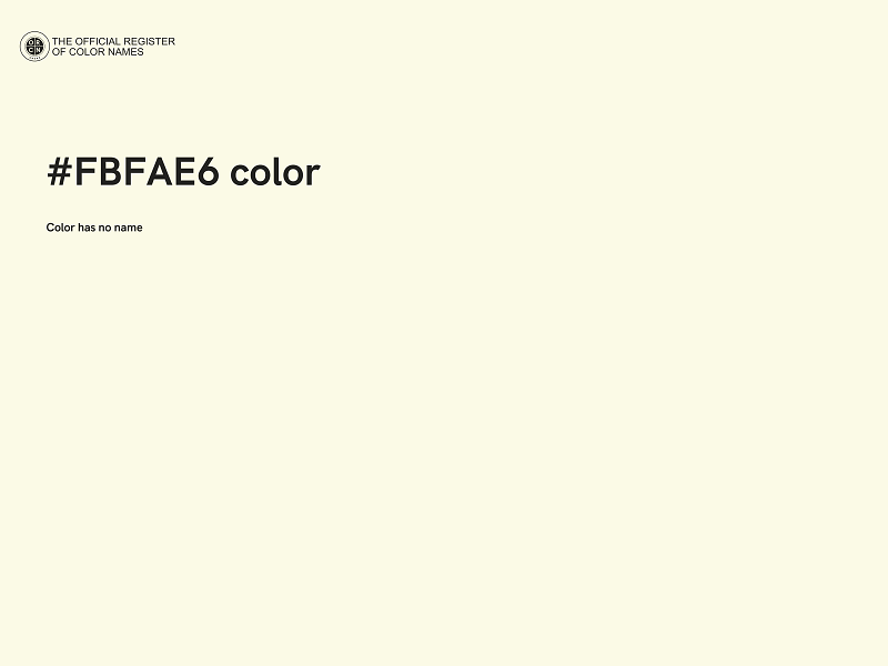 #FBFAE6 color image