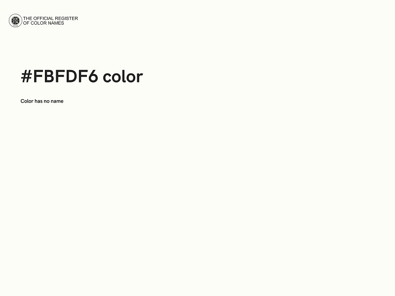 #FBFDF6 color image