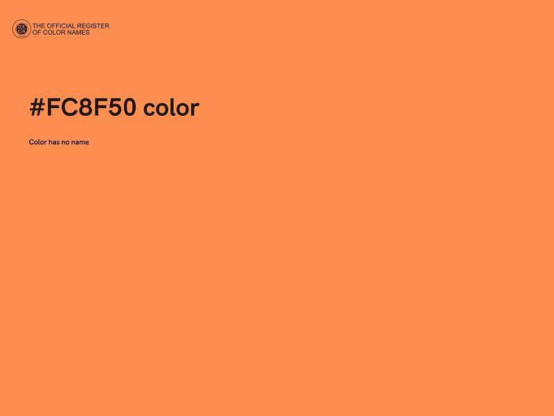 #FC8F50 color image