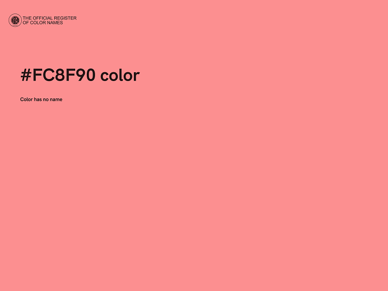 #FC8F90 color image