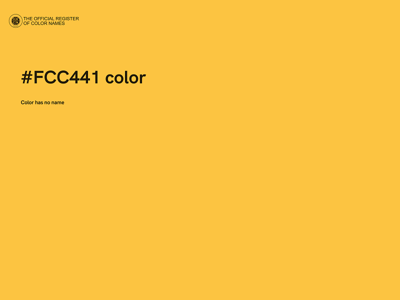 #FCC441 color image