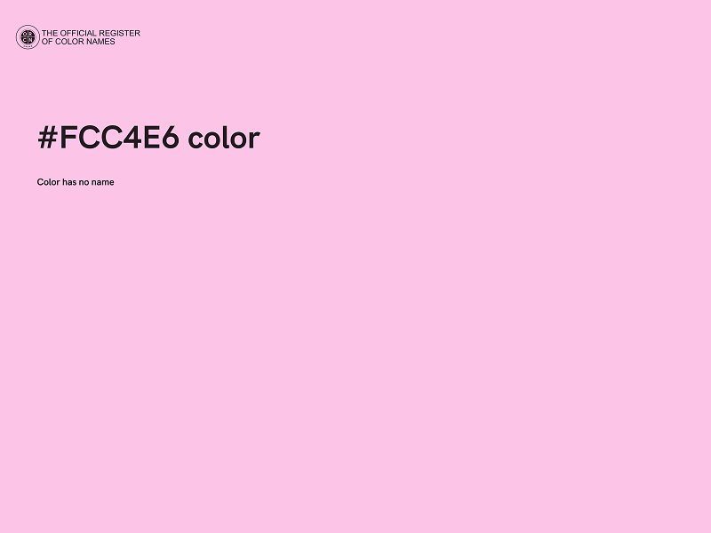 #FCC4E6 color image