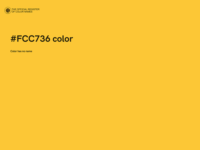 #FCC736 color image